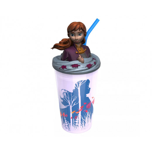 Zak Designs Frozen 2 Anna 15oz Plastic Funtastic Tumbler with Straw