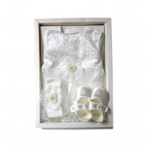 kitsu White Dress For Newborn