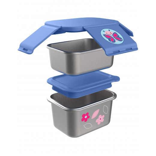 Skip Hop Zoo Stainless Steel Lunch Kit- Butterfly