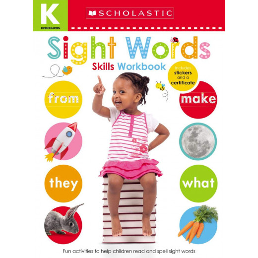 كتاب مهارات رياض الأطفال: كلمات البصر، 24 صفحة