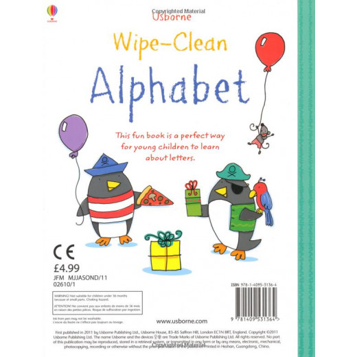Usborne Wipe-Clean ABC Paperback