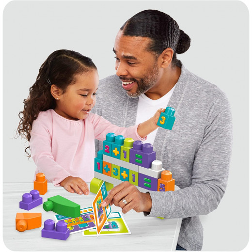 Mega Bloks Stack and Learn Math Building Set, 80 Pieces
