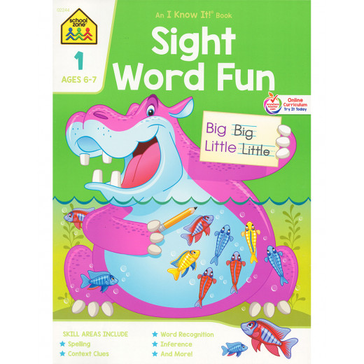 School Zone Sight Word Fun Grade 1 Workbook, 64 pages