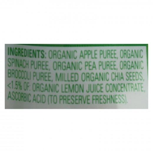 Happy Tot Organics Super Foods Organic Apples, Spinach, Peas & Broccoli + Super Chia Fruit & Veggie Blend 120 g