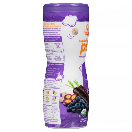 Happy Baby Puffs Purple Carrot & blueberry Puffs - 60 g