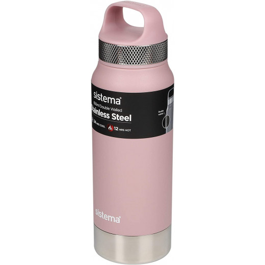 Sistema Bottle 650ml Stainless Steel - Baby Pink