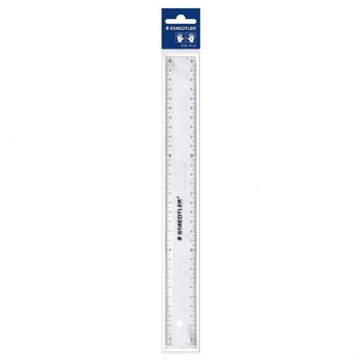 Staedtler Flat Ruler Plastic 30 cm Clear