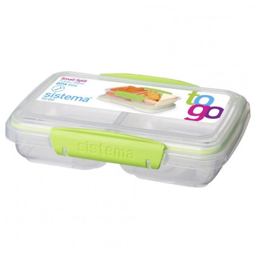 Sistema to Go 350ml Small Split Food Storage Container , Green