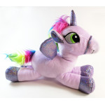 Sparkle Club, Small Unicorn Plush Pillow 9.8", Purple