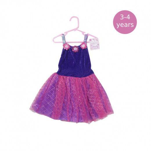 Girls Dress Baby Pink & Purple, 3-4 Years