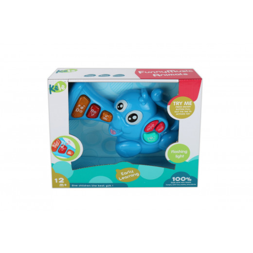 Elephant Music and Light Baby Toy, Blue