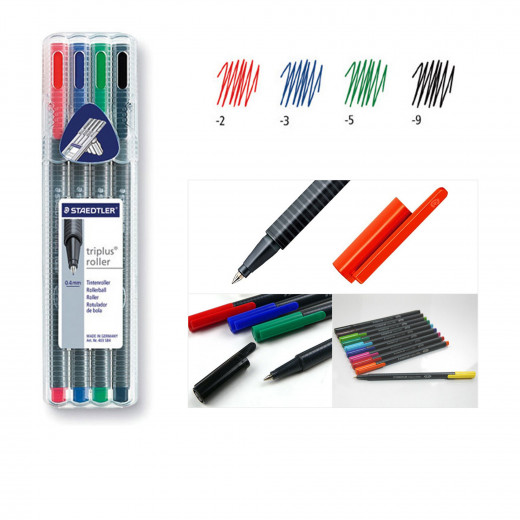 Staedtler Triplus Rollerball Pens Multicolor Pack of 4