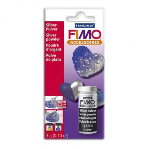 Staedtler Silver Fimo Powder For Clay 3 g, Silver