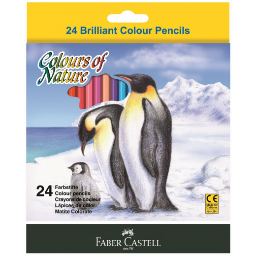 Faber Castell Color Pencils Cart bx long, 24 colour