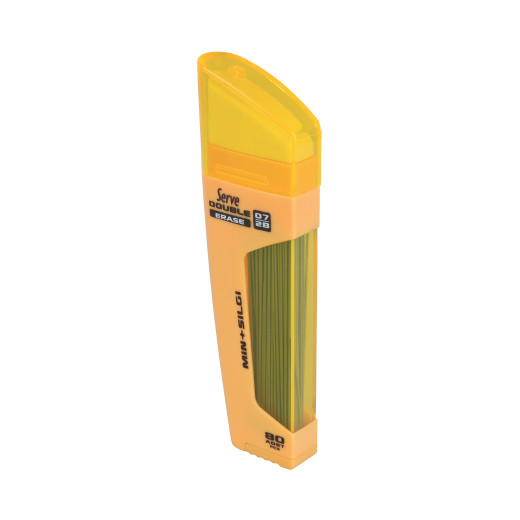 SERVE Double Erase Lead Tube 0.5 mm and Eraser (Yellow)