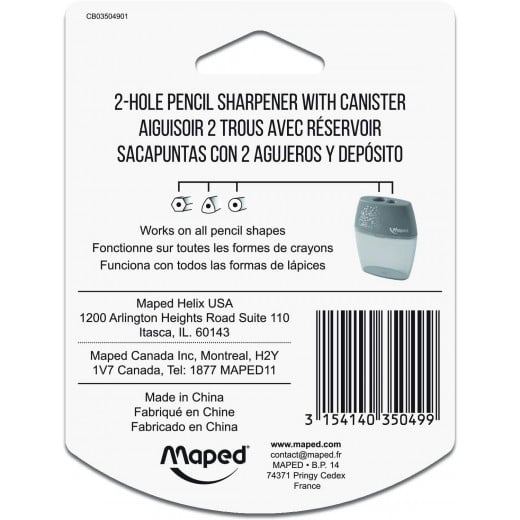 Maped Shaker 2 Hole Pencil Sharpener, Blue