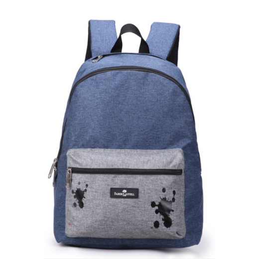 Faber-Castell Energetic Bag 1 Compt Petrol Backpack, Dark Blue&Grey