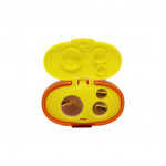 Keyroad Tris Jumbo 3-hole plastic sharpener , with tank, orange