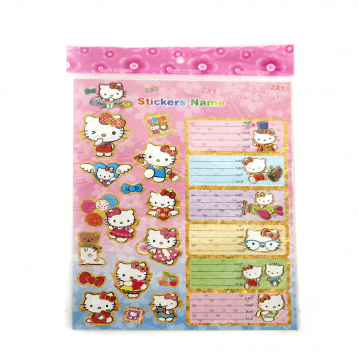 Stickers Name, Hello Kitty Design, 10 Sheets