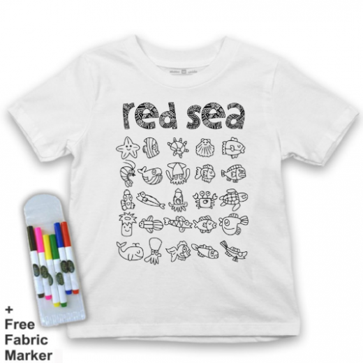 تي شيرت للأطفال, بتصميم البحر الأحمر, 12 سنوات من ملبس