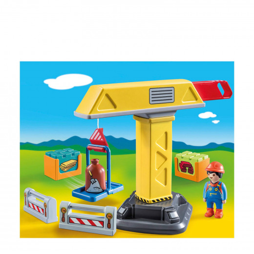 Playmobil Children's Construction Crane Set