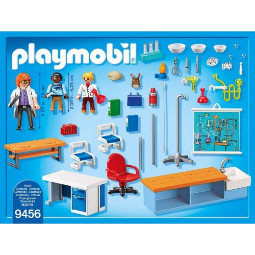 مجموعة لعب للأطفال بشكل صف كيمياء 64 قطعة للأطفال من بلاي موبيل