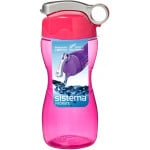 Sistema Hourglass Plastic Water Bottle, 475 ml, Pink
