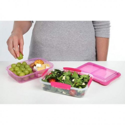 Sistema To Go Rectangle Lunch Stack Box, 1.8L - Pink