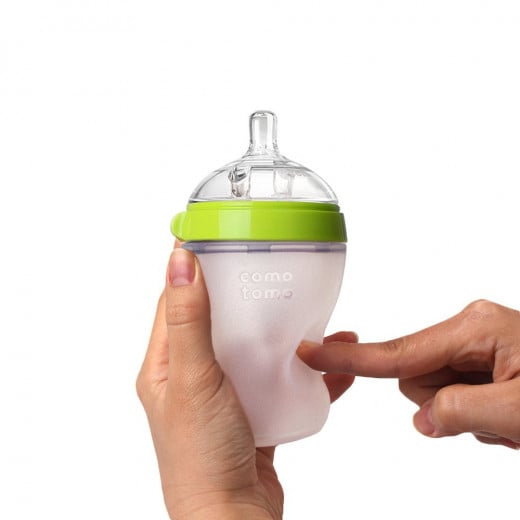 Comotomo Baby Bottle, Green, 8 Ounce / 250 ml