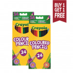 Crayola 24 Long Coloring Pencils, Buy 1 Get 1 Free