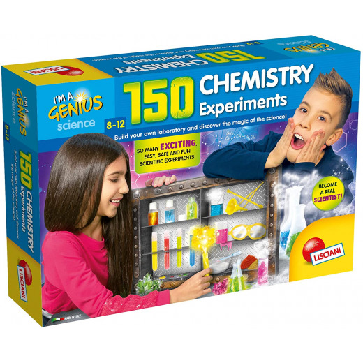 Lisciani I'm A Genius ,A 150 Chemistry Experiments, Multicolored, One Size