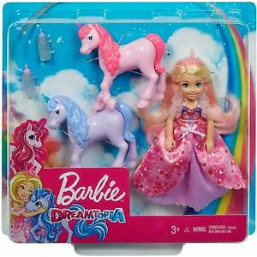 Barbie Dreamtopia Gift Set - Chelsea Princess Doll with Baby Unicorn