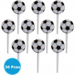 Amscan - Soccer Ball Cupcake Plastic Picks - 36 pcs