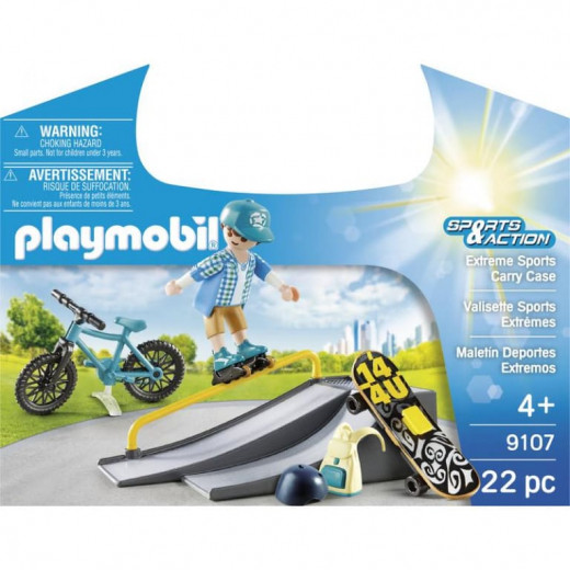 Playmobil Backyard Extreme Sports, Small 22 Pcs Carry Case