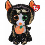 Ty- Flippables Jinx The Cat Sequins Soft Toy 23 cm, Multi-Coloured