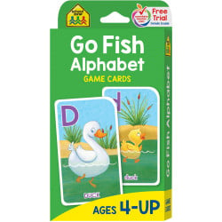 School Zone Go Fish Alphabet Game Cards, 56 cards