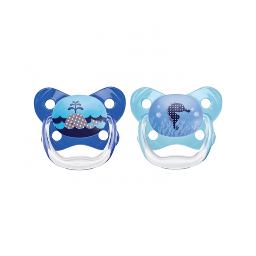 Dr. Brown's PreVent Butterfly Sheild Pacifier, Stage 1, 0-6 months, Blue