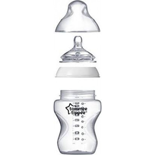 Tommee Tippee Closer to Nature Clear Bottles, 260 Ml, 6 Pieces