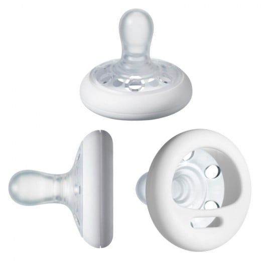 Tommee Tippee Breast Like Soothers 6-18 Months White Color