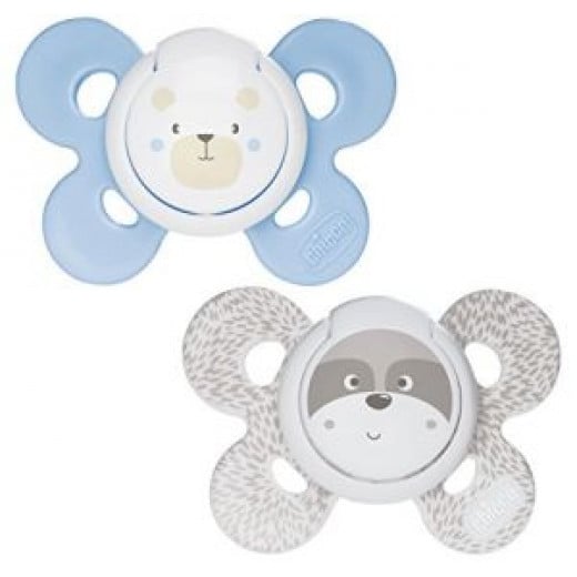 Chicco Physio Comfort Silicone Pacifier 0-6m, 2 Pacifiers in different models