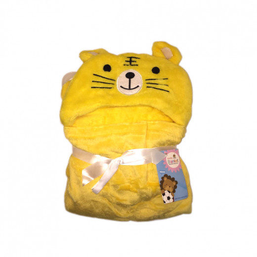 بطانية اطفال للاطفال (قطة صفراء)