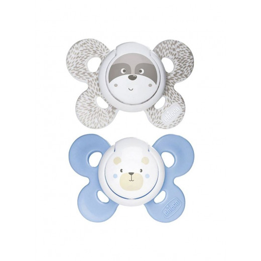 Chicco Physio Comfort Silicone Pacifier 0-6m, 2 Pacifiers in different models
