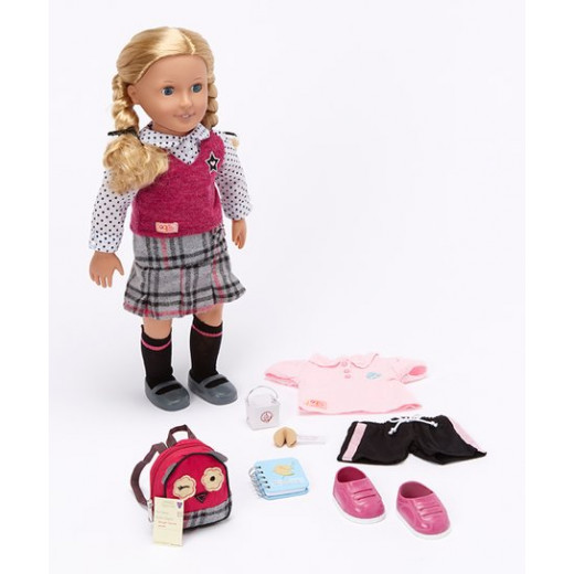 Our Generation Deluxe School Girl Doll with Book - Hally