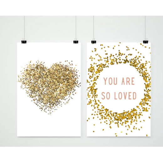 ExtraOrdinary Decorative Wood Framed Wall Art Prints, You are so loved, A4