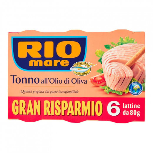 Rio Mare Tuna in Olive Oil Family Pack 6x80g
