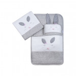 Newborn Baby Nursing Set, 3 pieces, Grey Rabbit