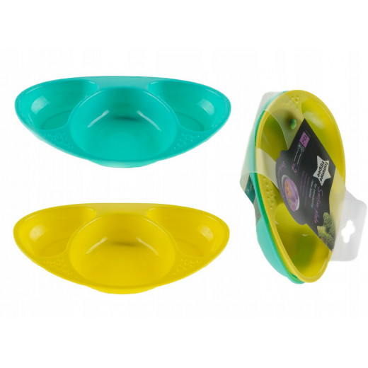 Tommee Tippee Section Plates Pack of 2, Green Color