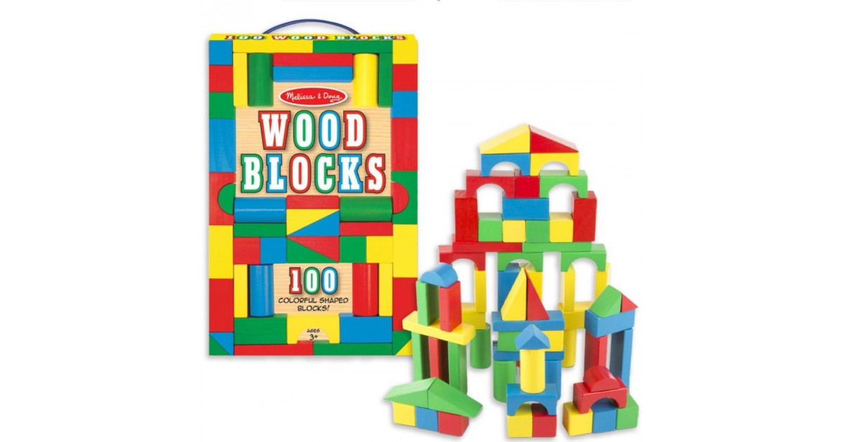 Melissa & Doug 100 Piece Wood Blocks Set