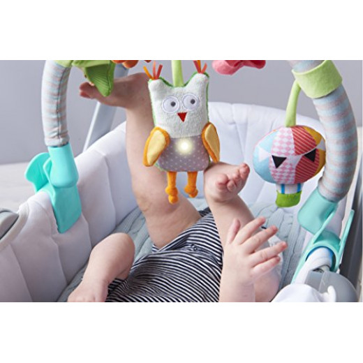 Taf Toys Musical Arch Owl For Toddler Infant Cot Pram Musicial Activity