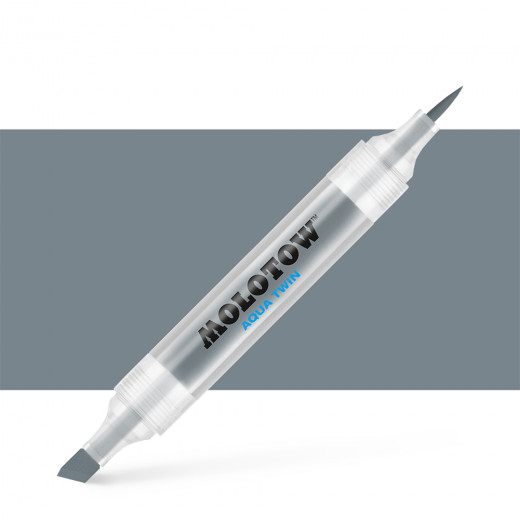 Molotow Aqua Twin Double Tip Marker Pen  Cool Grey 02